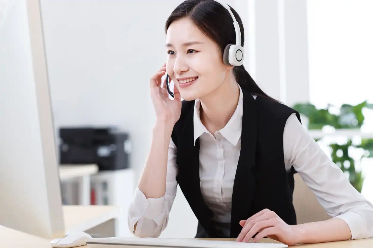 Young female customer service